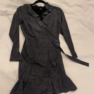 Club Monaco polka dot wrap dress